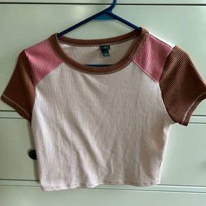 Wild Fable ribbed crop top, size S